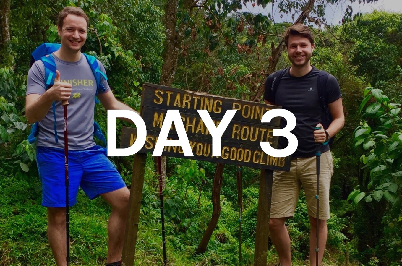 Start of climbing Mount Kilimanjaro via Machame Route