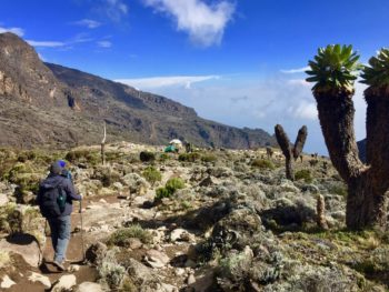 Blick ins Land von der Machame Route