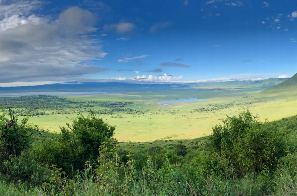 The Ngorongoro Crater from above