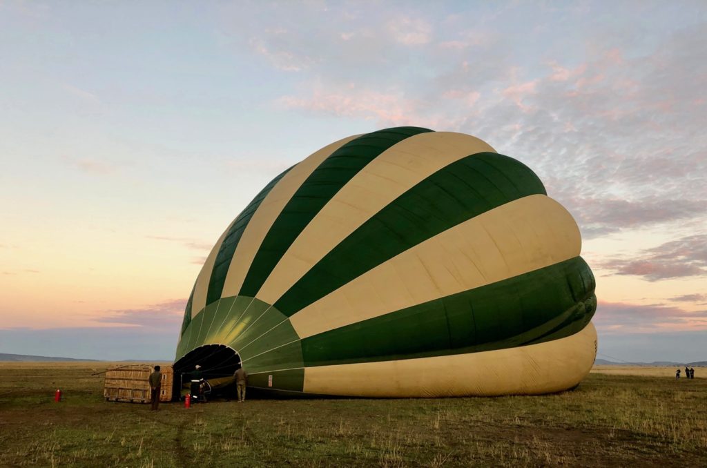 Hot air balloon in the Serengeti